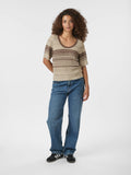 Meiko Stitch Knit Blus - Brun
