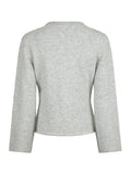 Pixie Knit Cardigan - Light Grey Melange