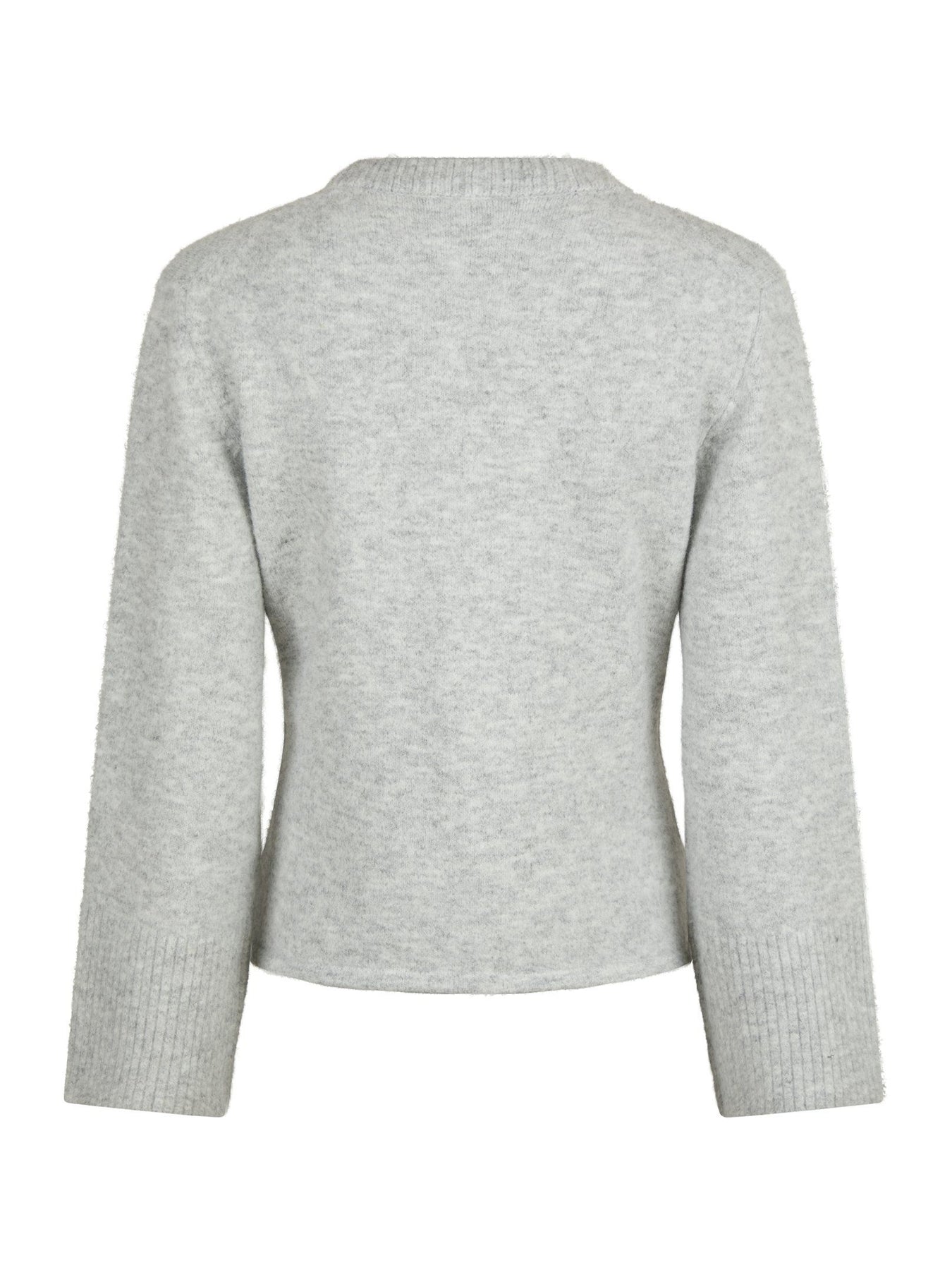 Pixie Knit Cardigan - Light Grey Melange
