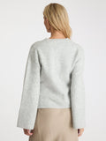 Pixie Knit Cardigan - Light Grey Melange