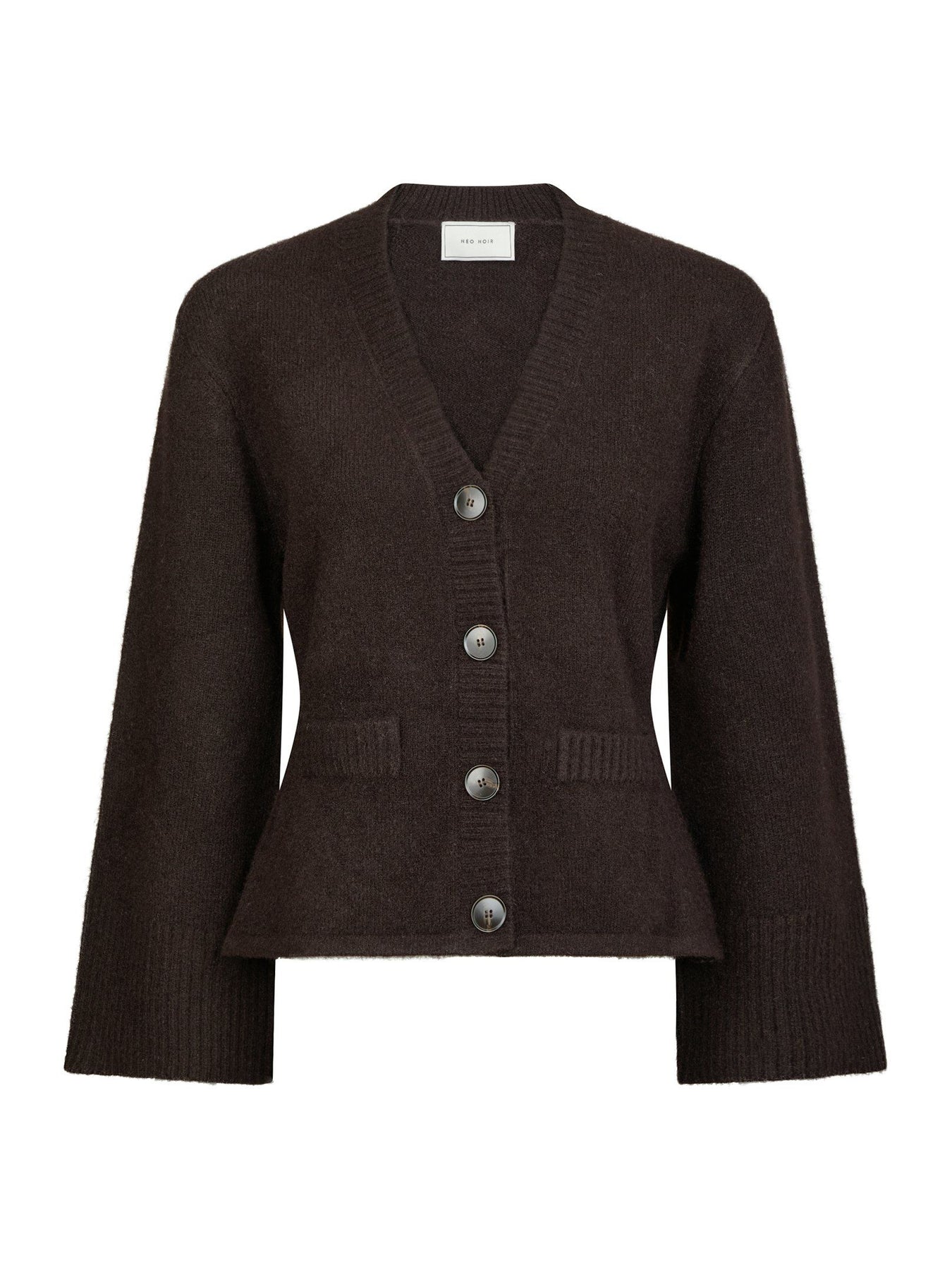 Pixie Knit Kofta - Mörkbrun
