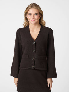 Pixie Knit Cardigan - Dark Brown