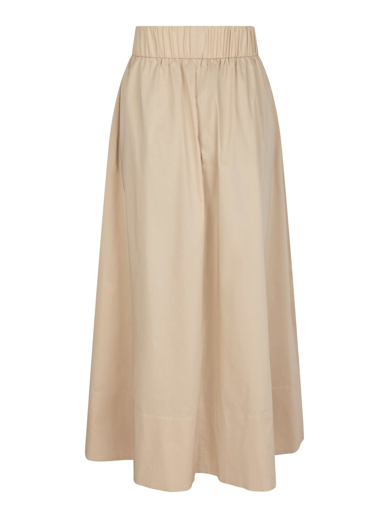 Yara Long Poplin Skirt - Dark Sand