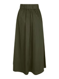 Yara Long Poplin Kjol - Army
