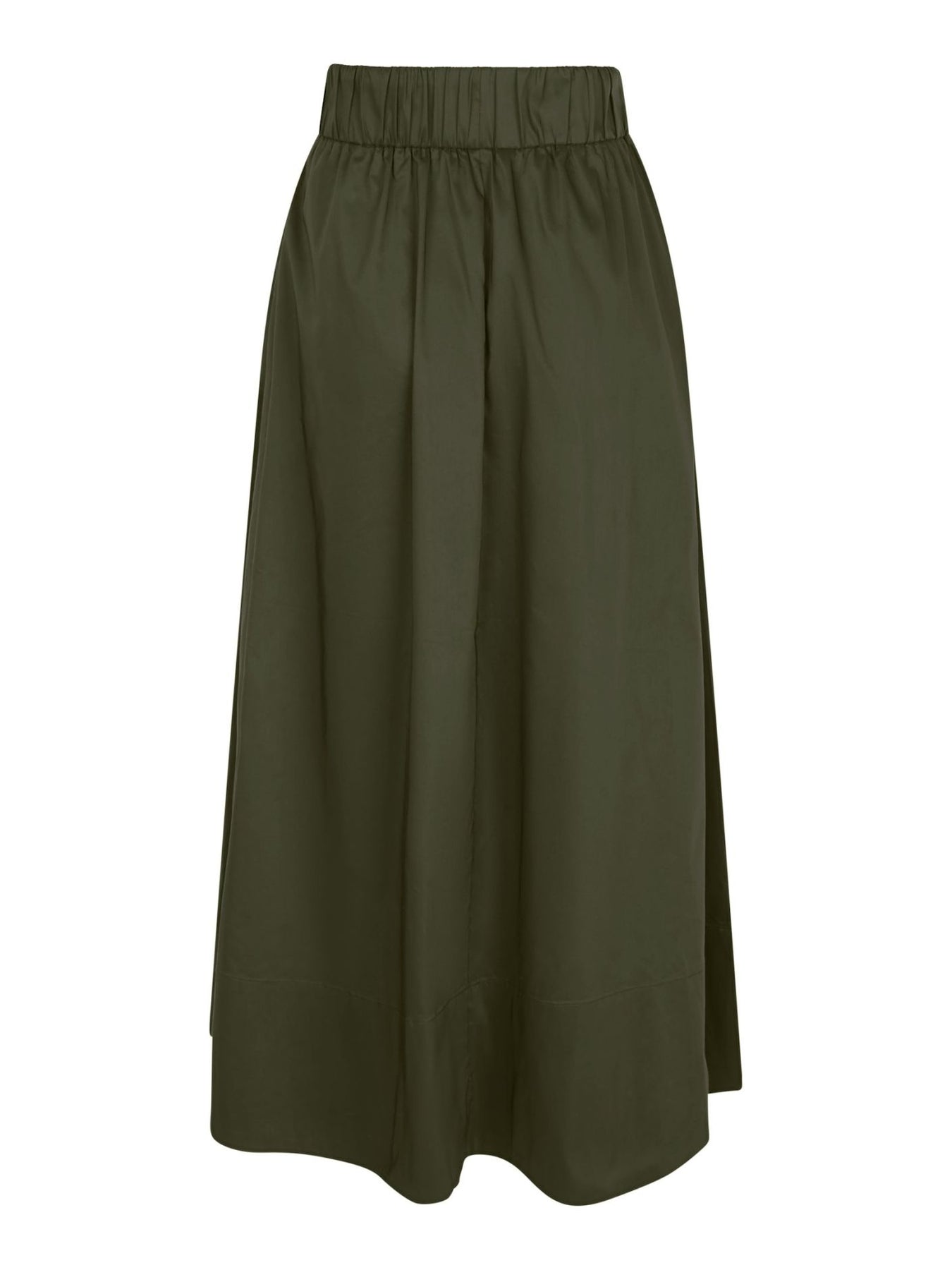Yara Long Poplin Kjol - Army