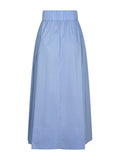 Yara Long Poplin Skirt - Sky Blue