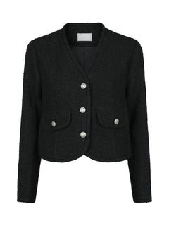 Manua Boucle Jacket - Black