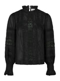 Ebba S Voile Blouse - Svart
