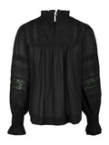 Ebba S Voile Blouse - Svart