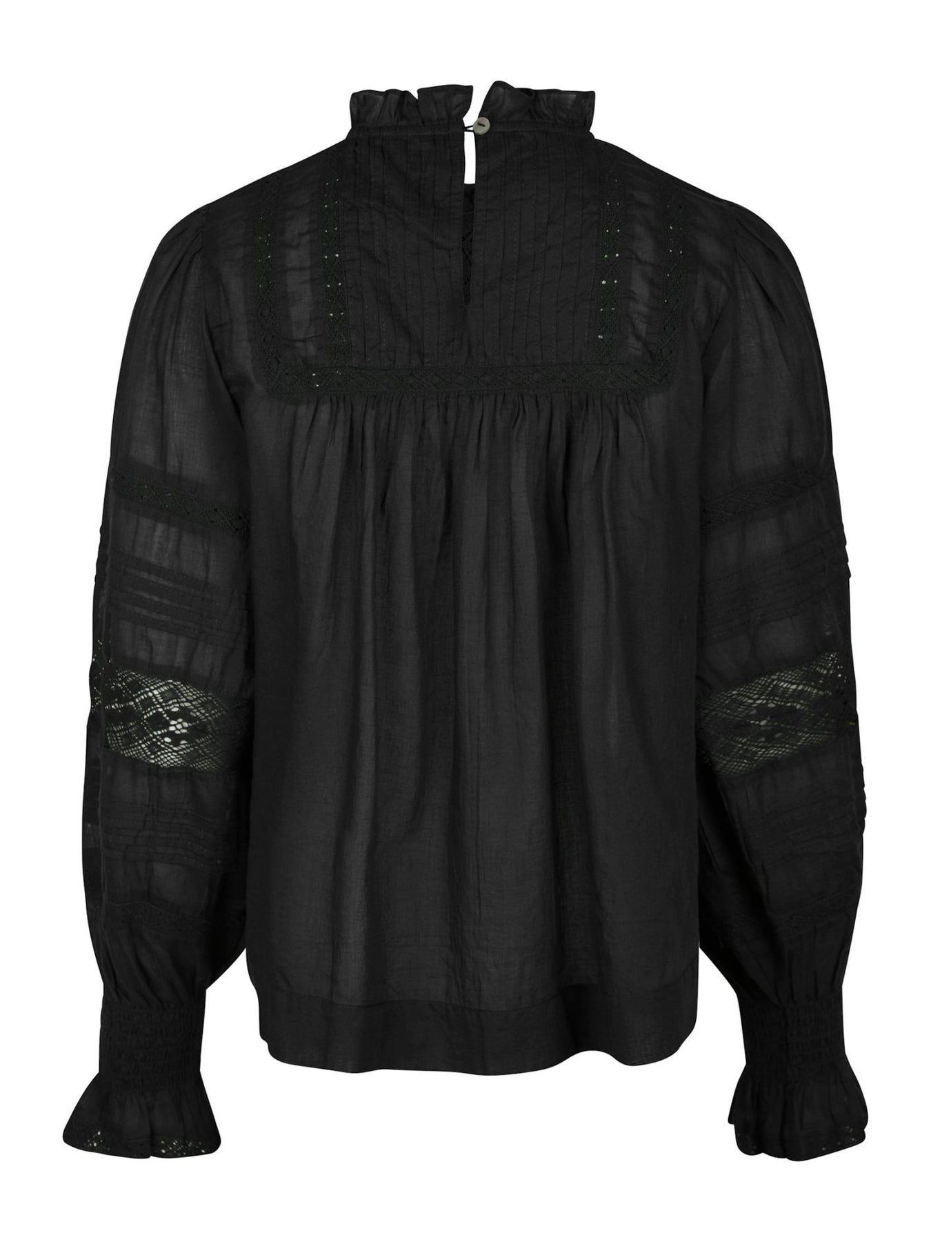 Ebba S Voile Blouse - Svart