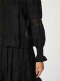 Ebba S Voile Blouse - Svart