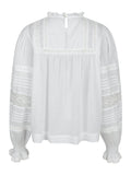 Ebba S Voile Blouse - Vit