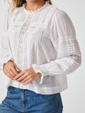 Ebba S Voile Blouse - Vit