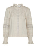 Neo Noir Ebba S Voile Blus - Ivory