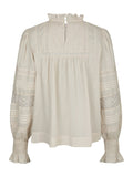 Neo Noir Ebba S Voile Blus - Ivory