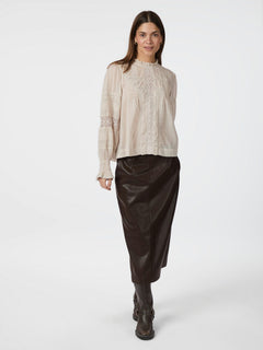 Ebba S Voile Blouse - Ivory