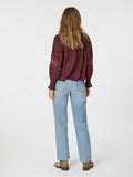Ebba S Voile Blouse - Burgunder