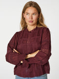 Ebba S Voile Blouse - Burgunder