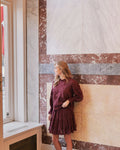 Ebba S Voile Blouse - Burgunder