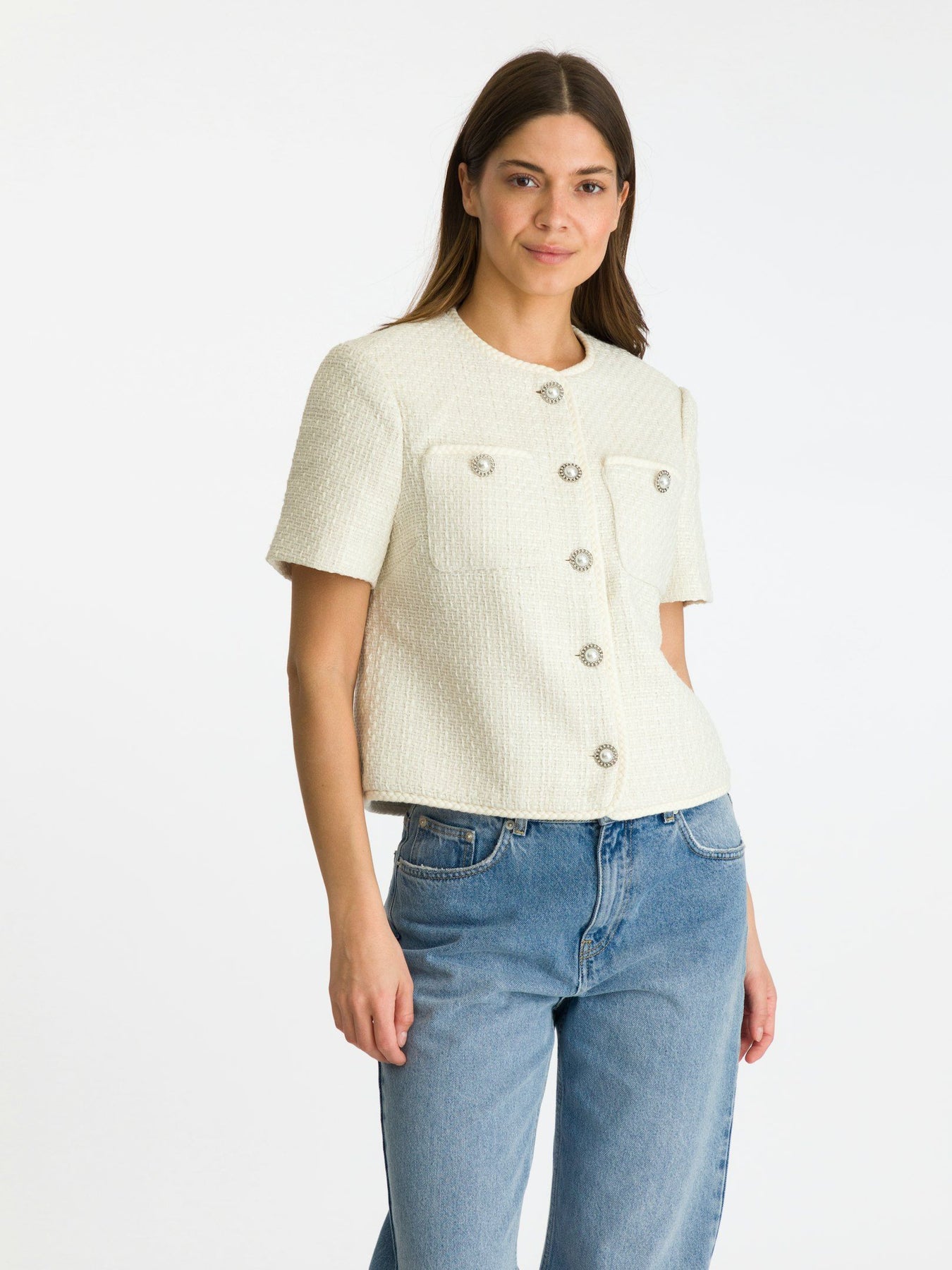 Leena Boucle Jacket - Off White
