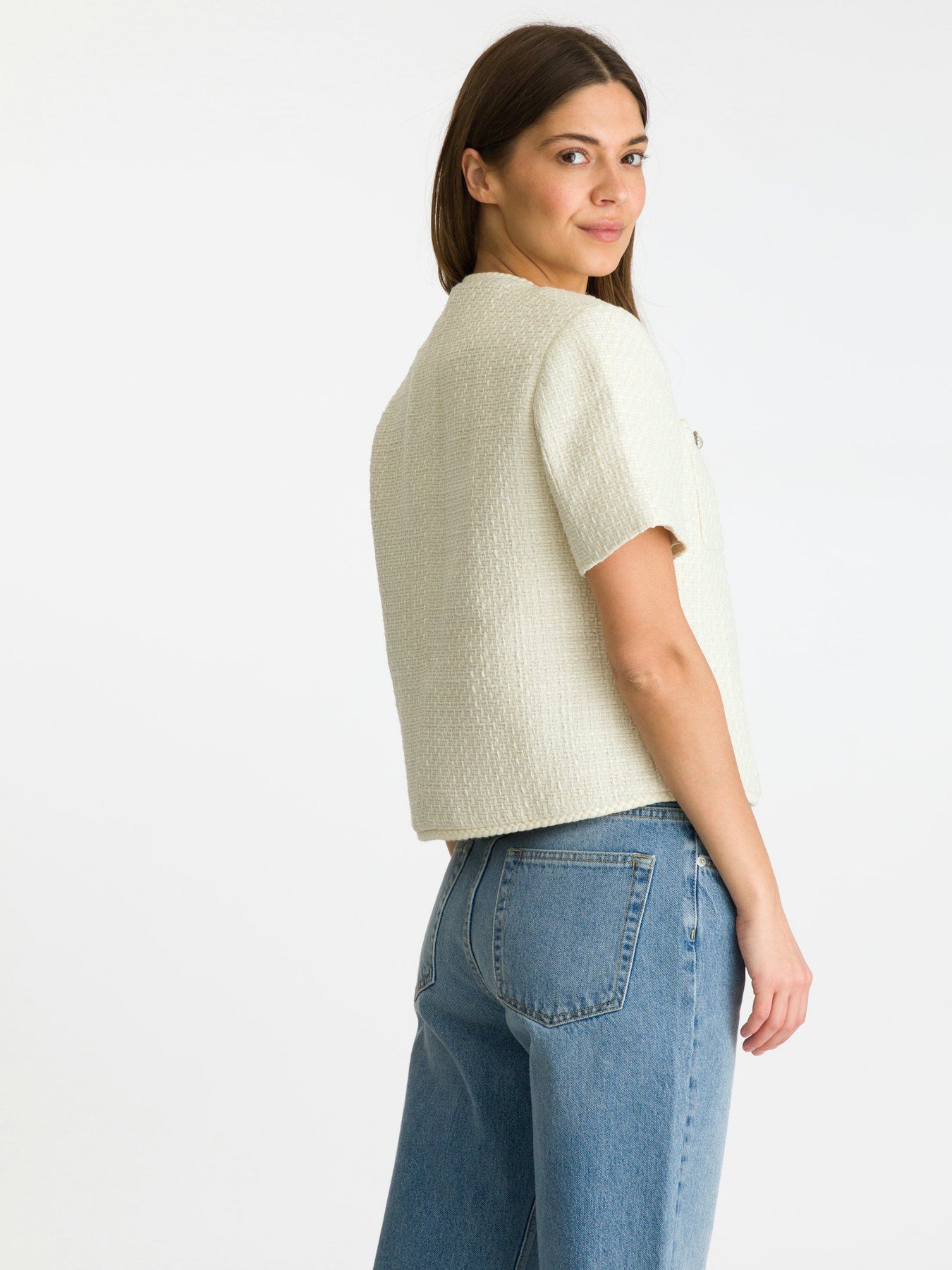 Leena Boucle Jacket - Off White