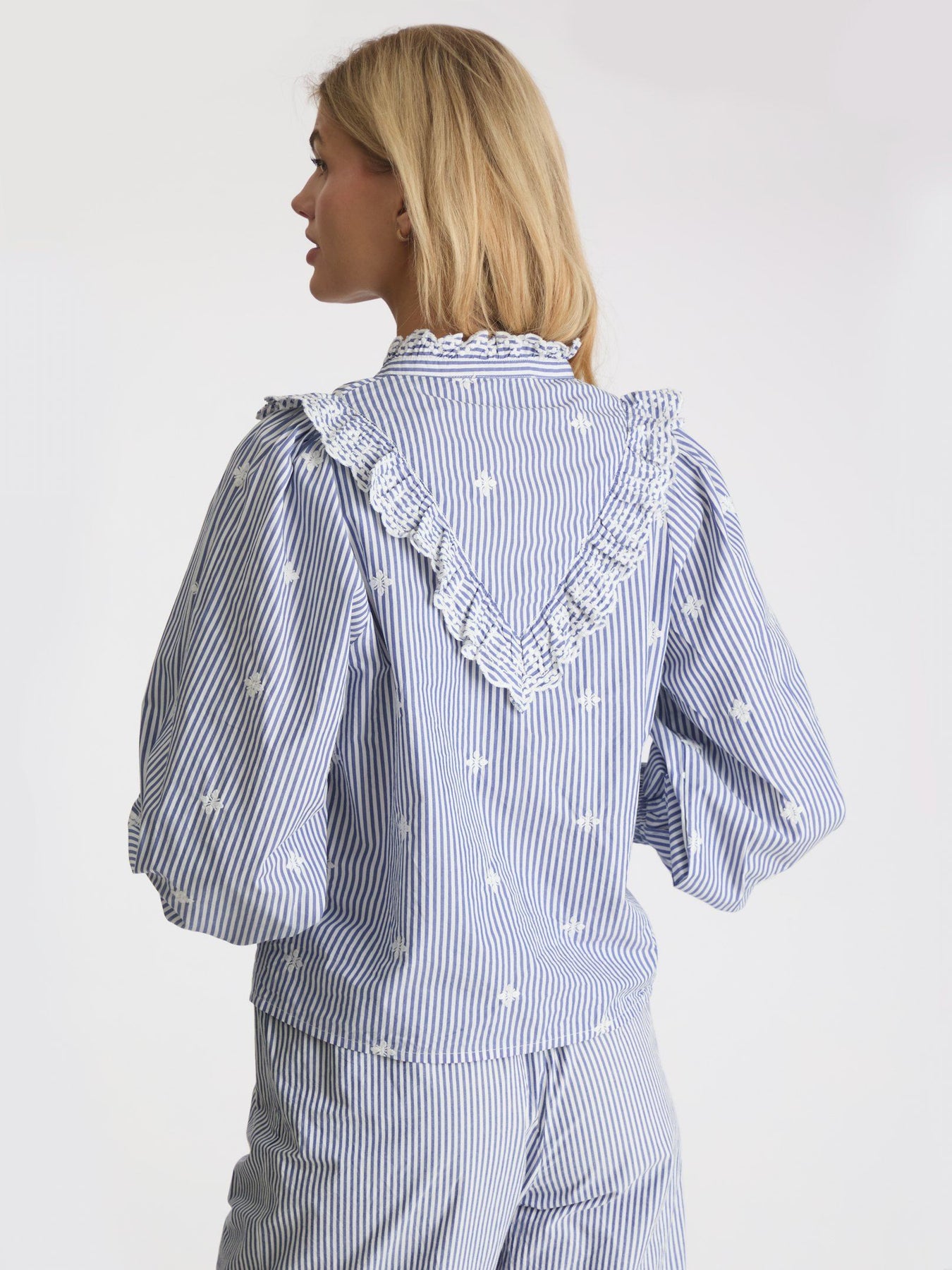Degas Stripe Blouse - Blue