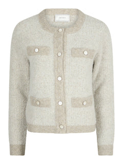 Vivia Knit Cardigan - Beige Melange