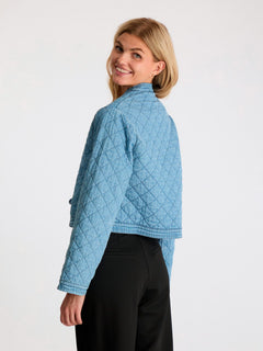Dubbie Denim Quilt Jacket - Blue