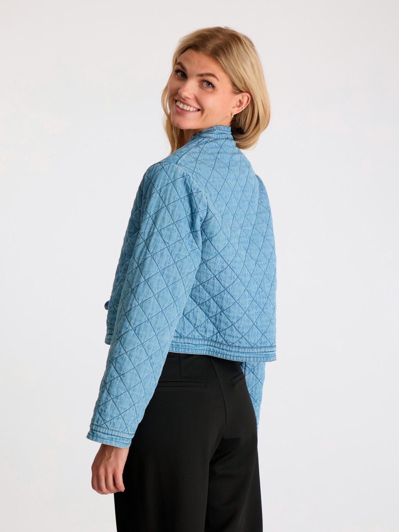 Dubbie Denim Quilt Jacket - Blue