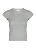 Tirra Knit Tee - Ljusgrå
