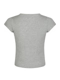 Tirra Knit Tee - Ljusgrå