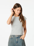 Tirra Knit Tee - Ljusgrå