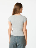 Tirra Knit Tee - Ljusgrå