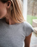 Tirra Knit Tee - Ljusgrå