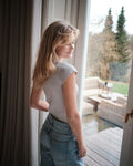 Tirra Knit Tee - Ljusgrå