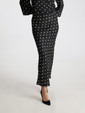 Lola Retro Dot Long Skirt - Black