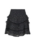 Donna Mini Rose Skirt - Black