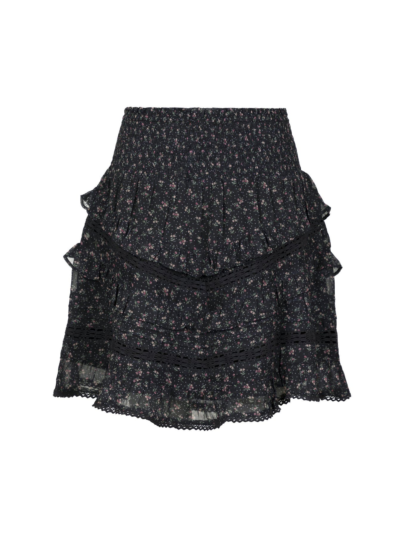 Donna Mini Rose Skirt - Black