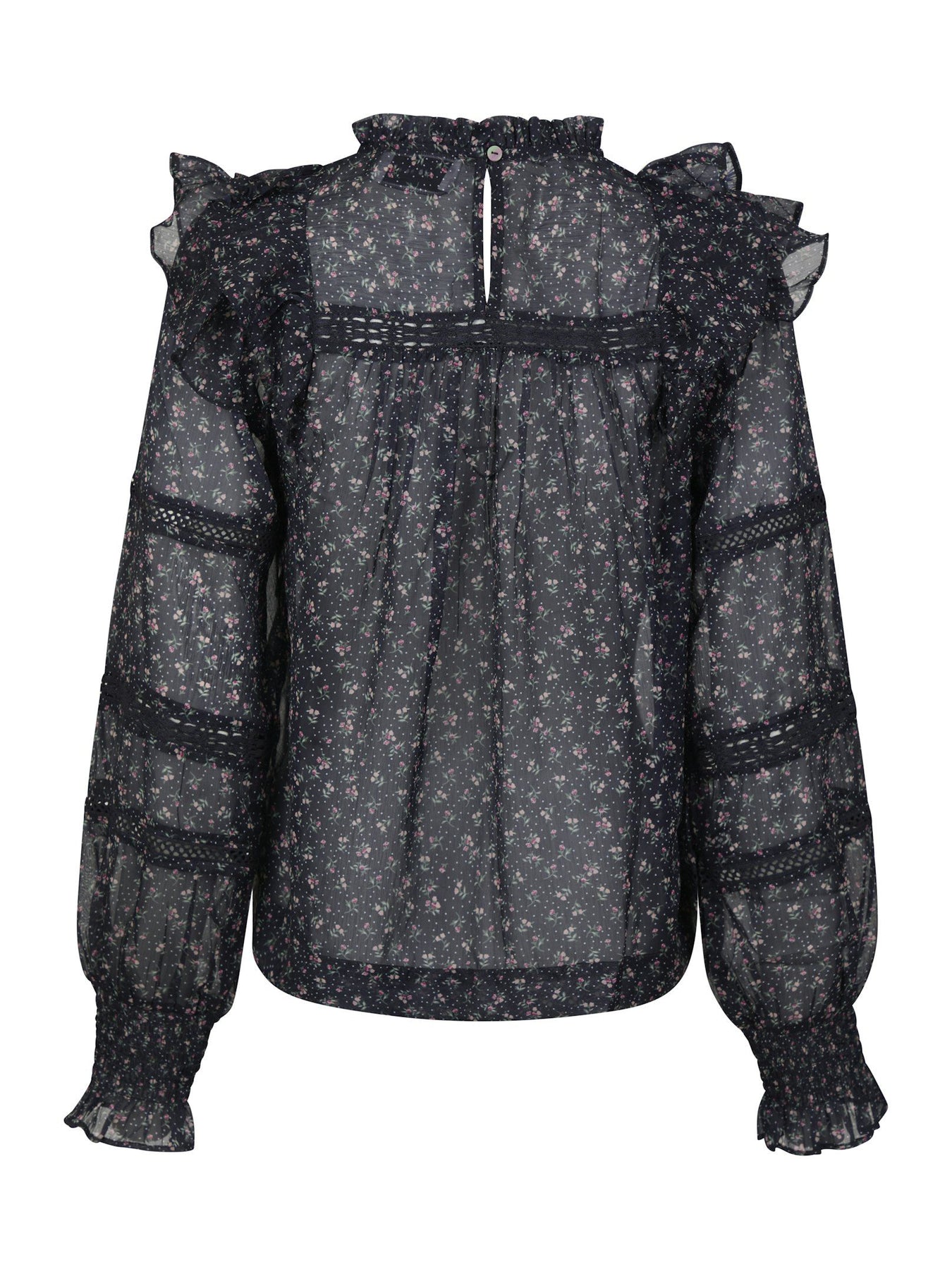 Sarna Mini Rose Blouse - Black