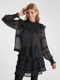 Sarna Mini Rose Blouse - Black