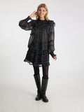 Sarna Mini Rose Blouse - Black