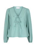 Esmée Small Stripe Blouse - Green