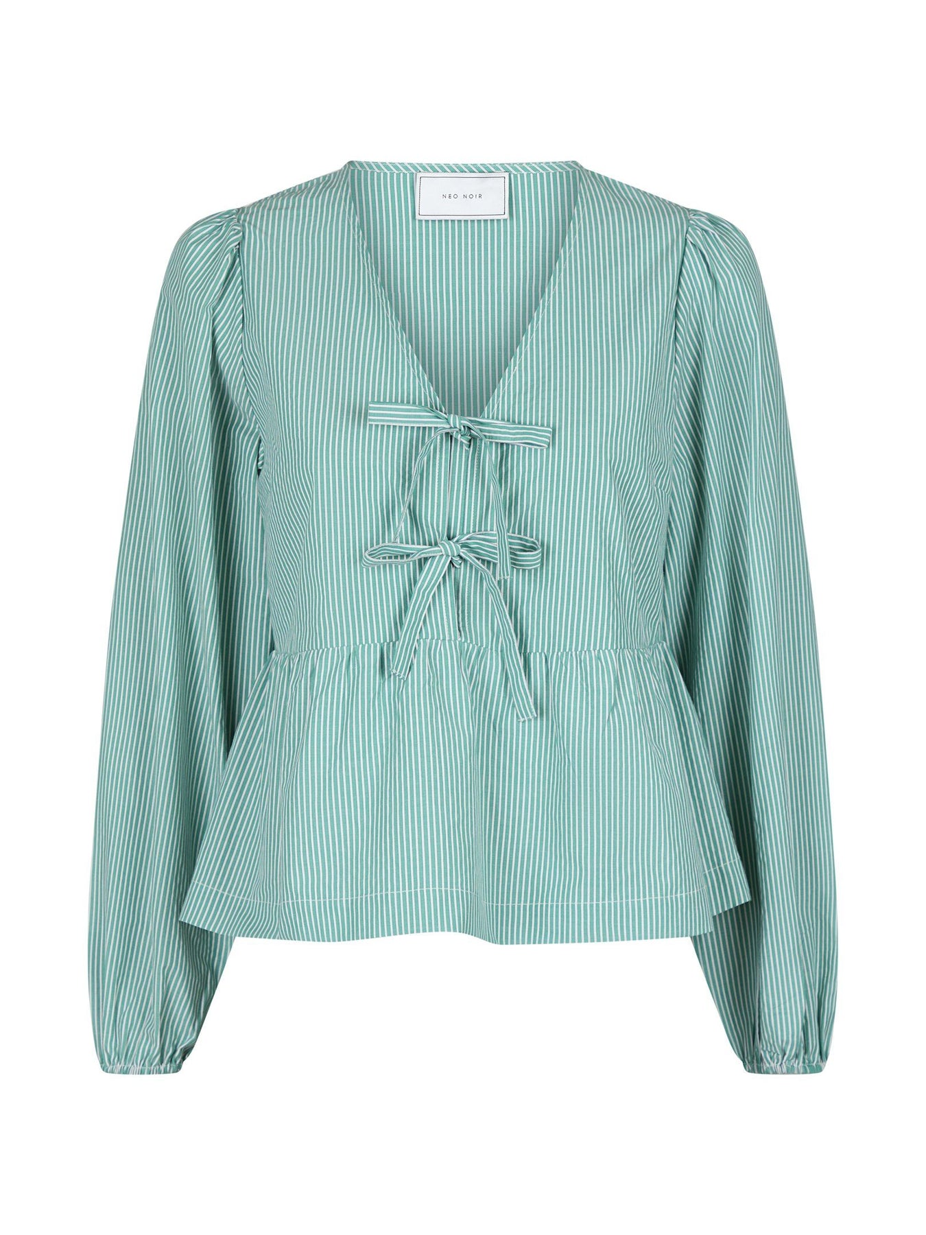 Esmée Small Stripe Blouse - Green