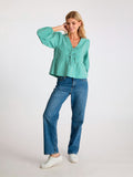 Esmée Small Stripe Blouse - Green