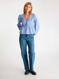 Esmée Stripe Blouse - Blue