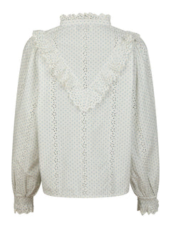 Degas Embroidery Blouse - Off White