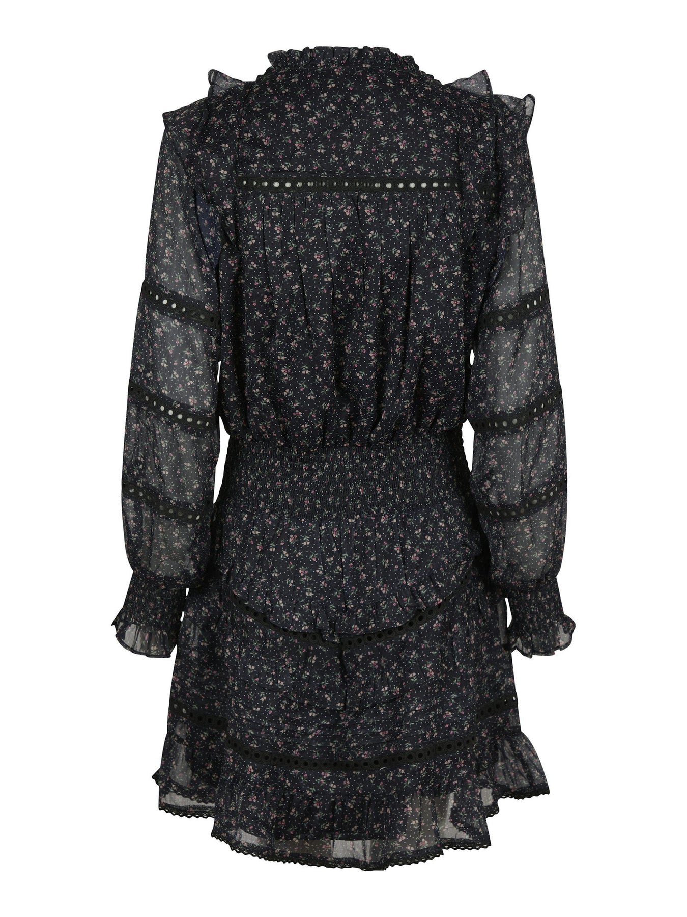 Harmoni Mini Rose Dress - Black