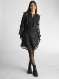 Harmoni Mini Rose Dress - Black