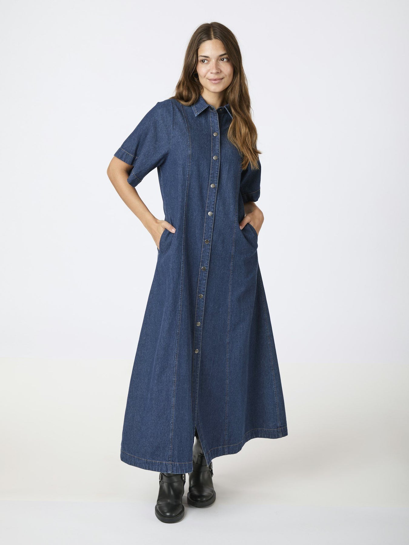 Balli Denim Dress - Mörkblå