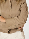 Rosa Pinstripe Shirt - Dark Sand